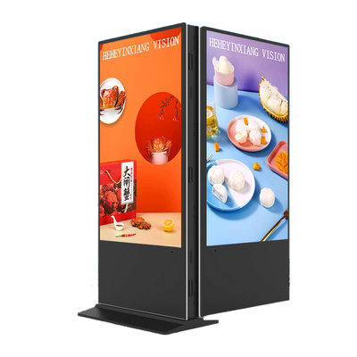 DOUBLE SIDED TOUCH SIGNAGE VERTICAL TOTEM LCD ADVERTISING DISPLAY
